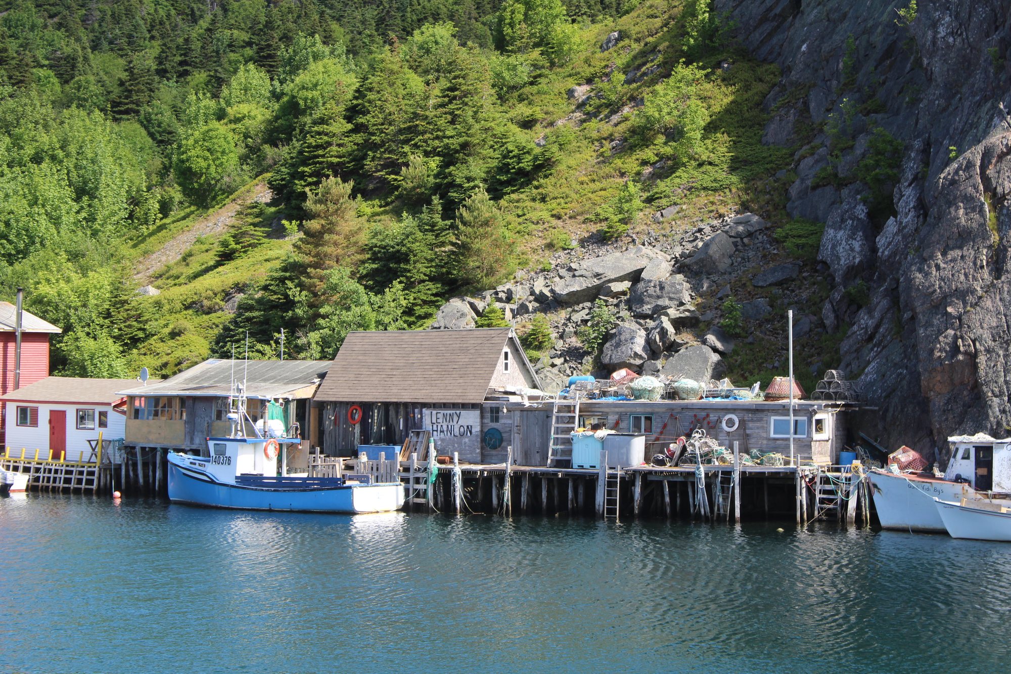 Fishing boats and stages at Quidi Vidi harbour, St. John’s